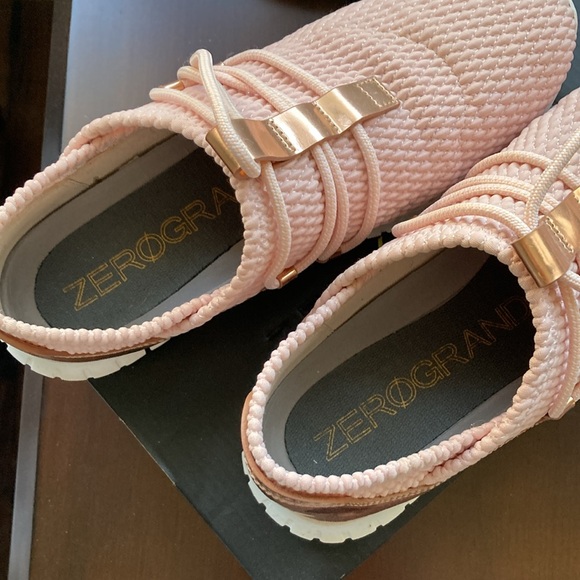 EUC! Cole Haan Zerogrand Rose Gold Quilted Sneaker - Picture 6 of 6